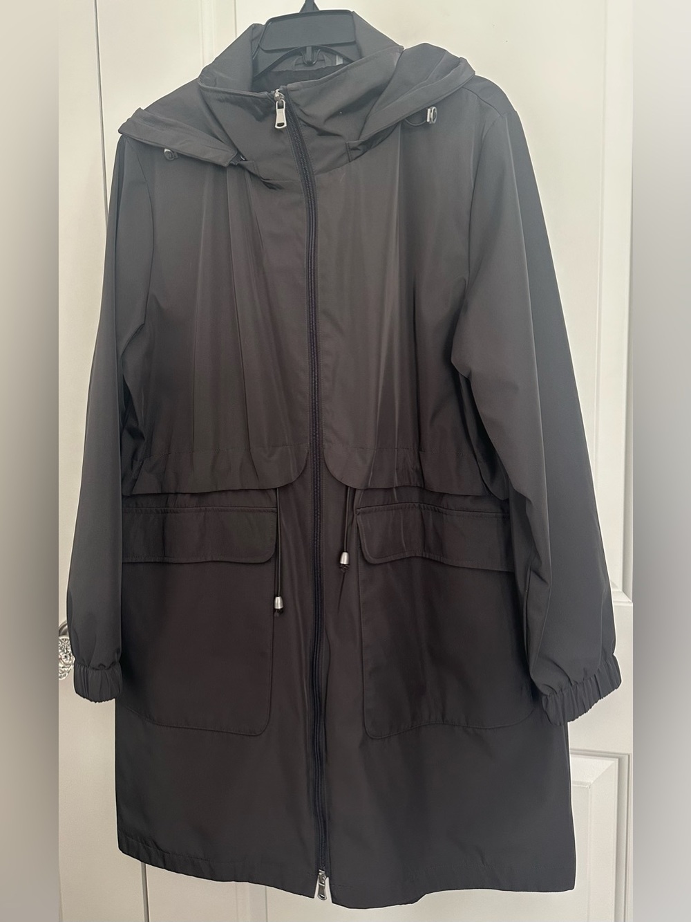 Kristen Blake Water Repellent Hooded Soft Shell Jacket Women’s L Charcoal